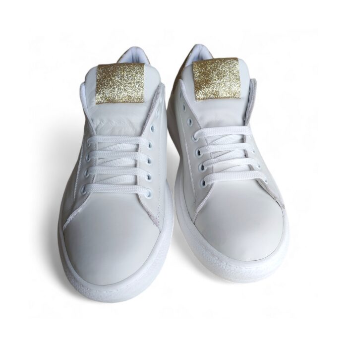 SCARPE DONNA SPORTIVE IN PELLE CON PLANTARE ANATOMICO ESTRAIBILE E FONDO ALTO GOMLIGHT - immagine 3