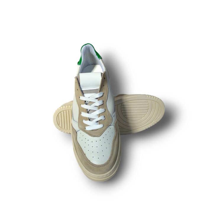 SNEAKERS UOMO IN CAMOSCIO E PELLE CON GOMMA ZEPPA CUCITA - immagine 3