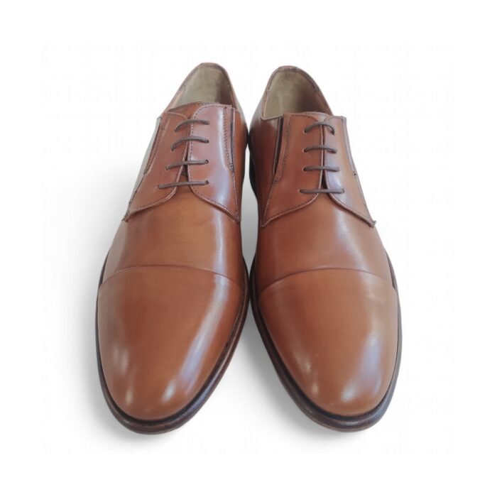 SCARPA UOMO ALLACCIATA CLASSICA CON PUNTALE,FONDO CUOIO CUCITO - immagine 7