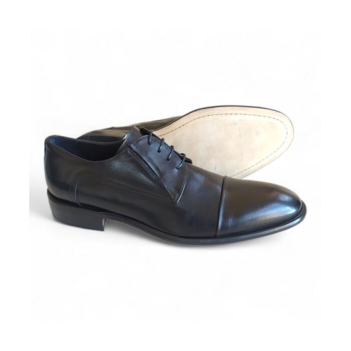 SCARPA UOMO ALLACCIATA CLASSICA CON PUNTALE,FONDO CUOIO CUCITO - immagine 6