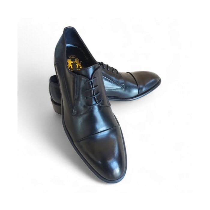 SCARPA UOMO ALLACCIATA CLASSICA CON PUNTALE,FONDO CUOIO CUCITO - immagine 2