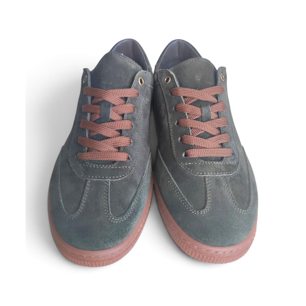 Scarpe sportive uomo allacciate in pelle scamosciata,fodera vitello,soletta anatomica estraibile - immagine 3