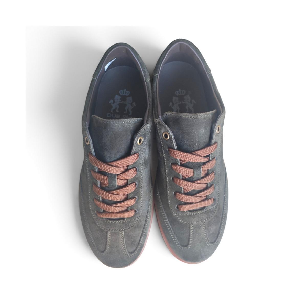 Scarpe sportive uomo allacciate in pelle scamosciata,fodera vitello,soletta anatomica estraibile - immagine 4